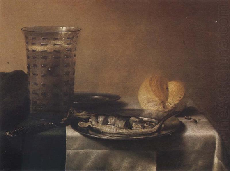 Style life with herring, Pieter Claesz